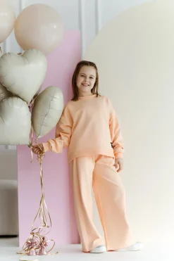 Komplet dresowy Set dla dziewczynki GRACE Orange - Wualaa by dolce sonno