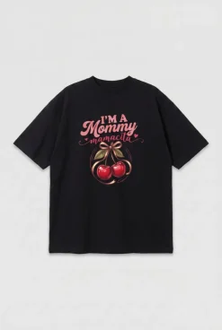 Koszulka Oversize I'm a Mommy Black – Dolce Sonno