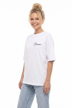 Koszulka Oversize Mama z sercem White – Dolce Sonno