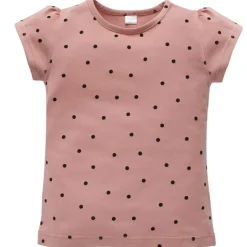 Koszulka z krótkim rękawem T-shirt różowy w groszki - Tres Bien | Pinokio