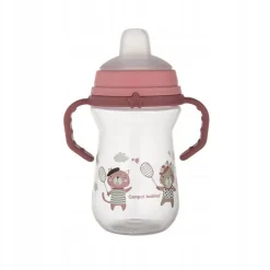 Kubek niekapek z silikonowym ustnikiem 250ml Bonjour Paris - różowy | Canpol 56/613