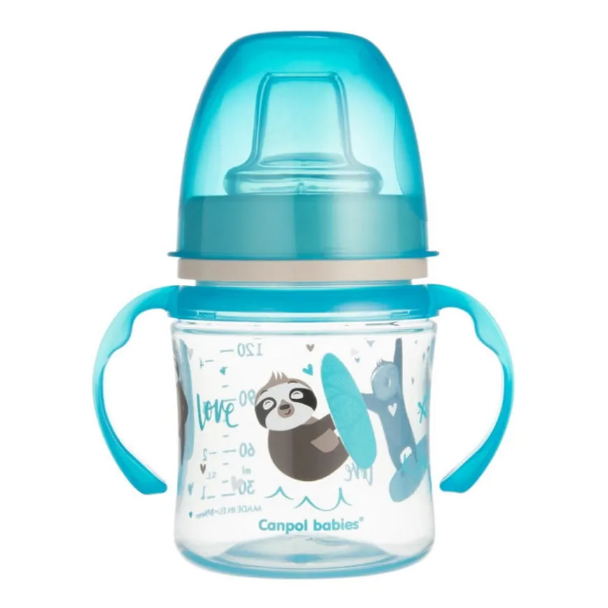 Kubek treningowy z silikonowym ustnikiem "Easy Start" 120ml - Sweet Fun Niebieski | Canpol