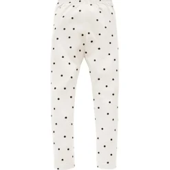 Legginsy dla dziewczynki ecru w groszki - Tres Bien | Pinokio