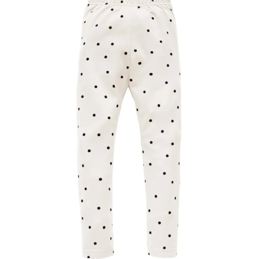 Legginsy dla dziewczynki ecru w groszki - Tres Bien | Pinokio