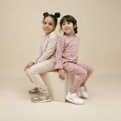 Legginsy dla dziewczynki różowe w groszki - Tres Bien | Pinokio