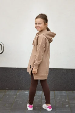 Legginsy dziewczęce długie Czekolada - Wualaa by Dolce Sonno