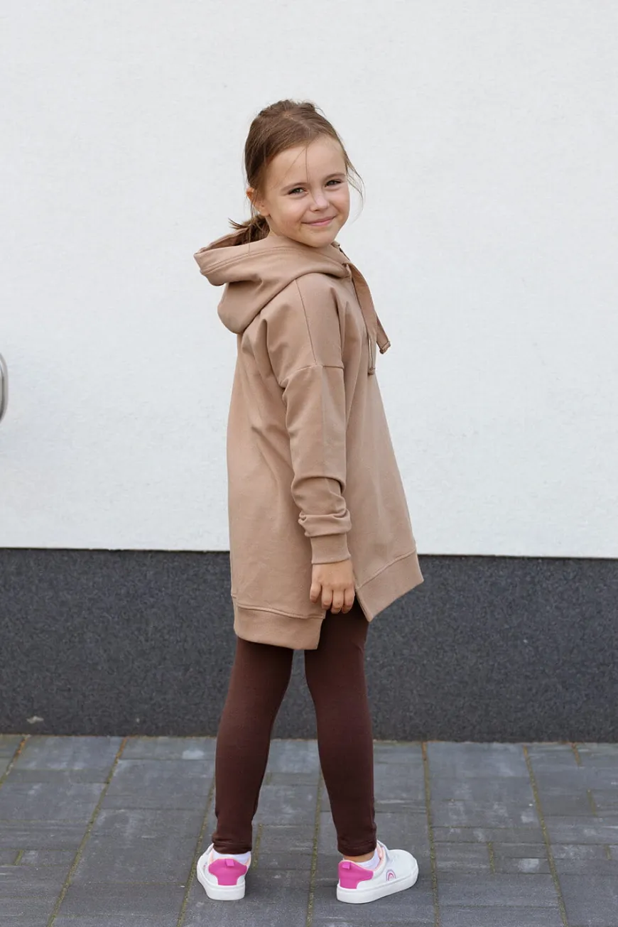 Legginsy dziewczęce długie Czekolada - Wualaa by Dolce Sonno