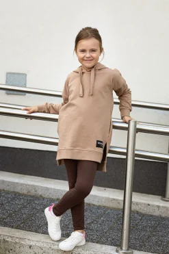 Legginsy dziewczęce długie Czekolada - Wualaa by Dolce Sonno