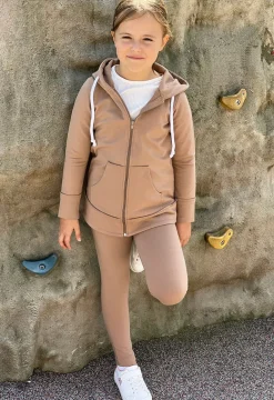 Legginsy dziewczęce długie Kawa - Dolce Sonno