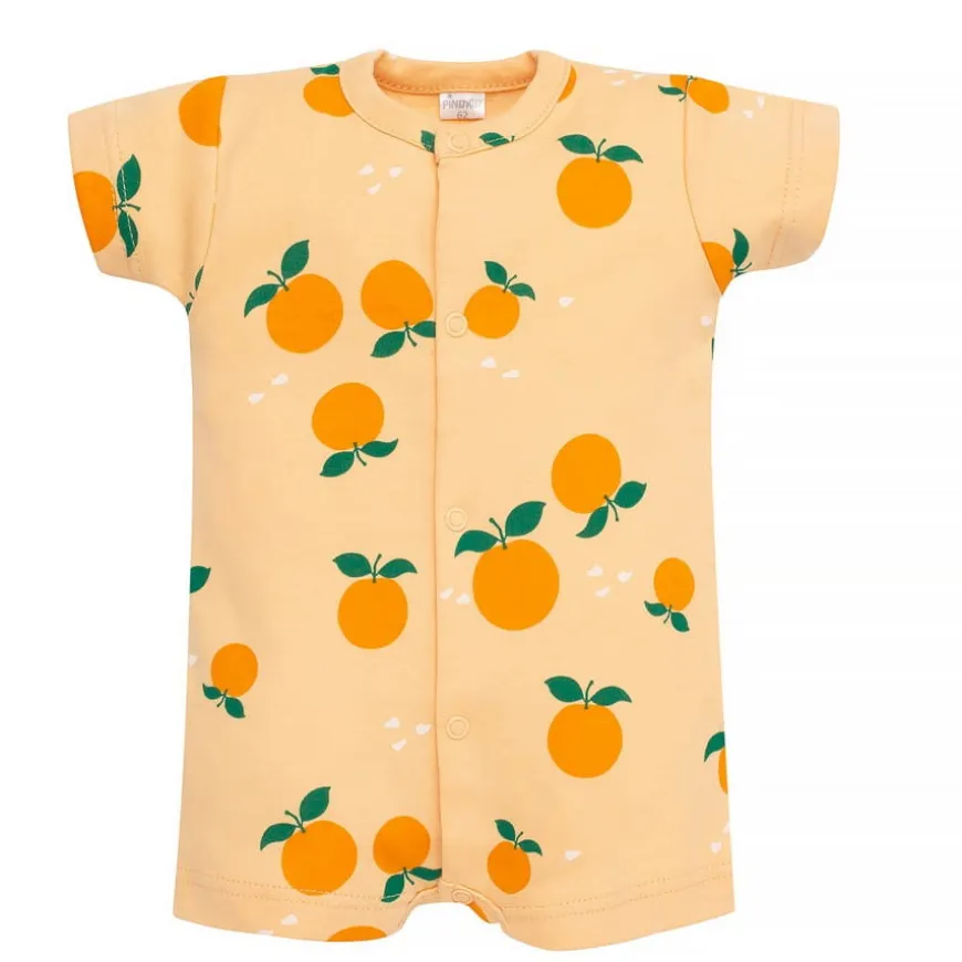 Letni Rampers na napy Orange - Fruit & Sun Pinokio
