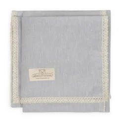 Lniany kocyk niemowlęcy "Linen" jasny szary | BabyMatex