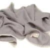 Lniany kocyk niemowlęcy "Linen" ciemny szary | BabyMatex
