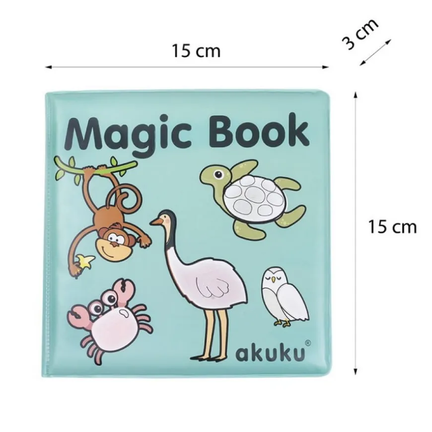 Magiczna książeczka edukacyjna do zabawy w wodzie A0657 - Akuku
