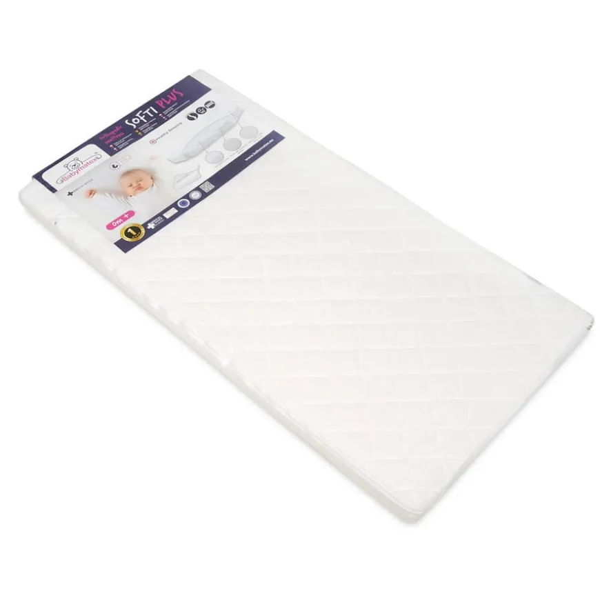 Materac ortopedyczny do wózka kołyski kosza 90x40x4 cm Softi Plus - TB0035 BabyMatex