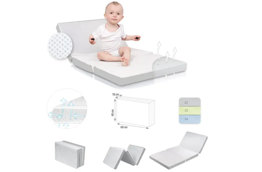 Materac przenośny turystyczny 60x120 KOLORY Aero Line - TB0233 BabyMatex