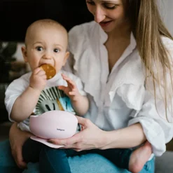 Miseczka silikonowa z przyssawką dla niemowląt - różowa | Babyono