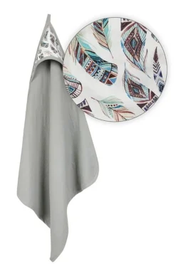 Muślinowe okrycie kąpielowe "Muslin Design" - Szare | BabyMatex - TB0443_08
