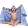 Niebieskie okrycie kąpielowe 70x140 ręcznik z kapturkiem MAXI JUNIOR | BabyMatex