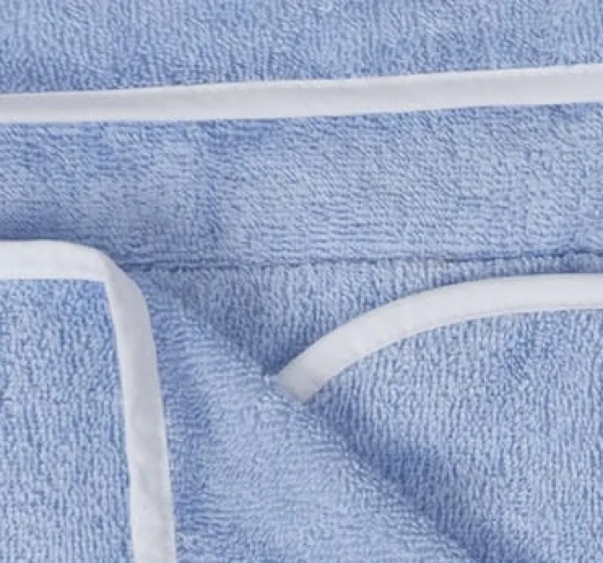 Niebieskie okrycie kąpielowe 70x140 ręcznik z kapturkiem MAXI JUNIOR | BabyMatex
