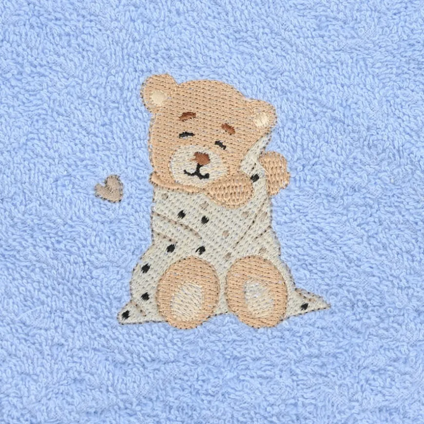 Niebieskie okrycie kąpielowe frotte 100x100 | Maxi - BabyMatex