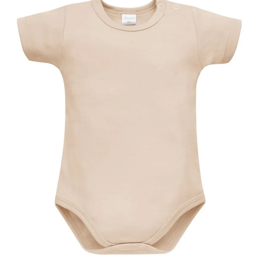 Niemowlęce body z krótkim rękawem Beige - Lovely Day | Pinokio