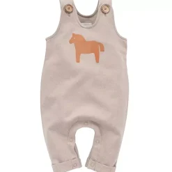 Ogrodniczki niemowlęce brązowe z konikiem - Wooden Pony | Pinokio