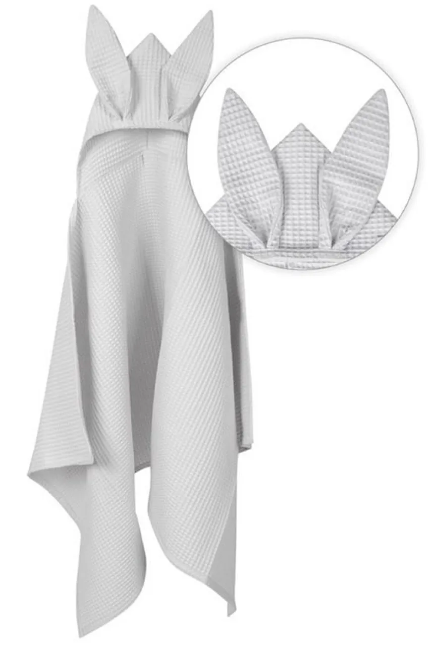 Okrycie kąpielowe Wafel Prestige Bunny 70x140cm - jasny szary | BabyMatex - TB0456_42