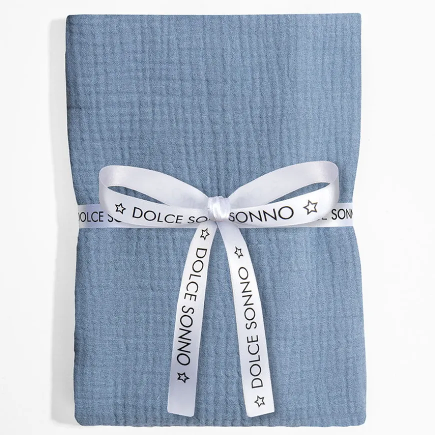 Otulacz, pieluszka muślinowa Double Gauze 110x110cm - Jeans | Dolce Sonno