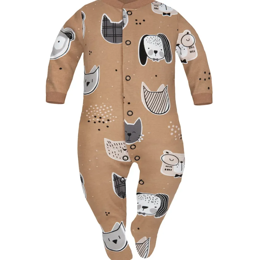 Pajac niemowlęcy Beżowy Zwierzak - Dolce Sonno