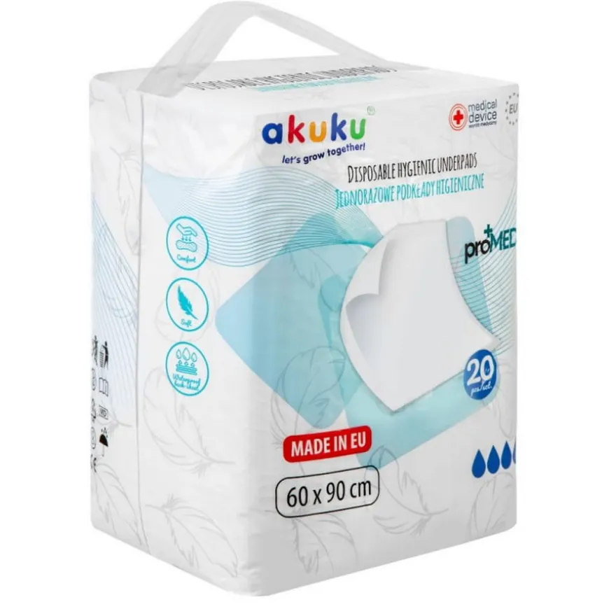 Podkłady higieniczne jednorazowe proMED 90x60 20 szt. | Akuku A0144
