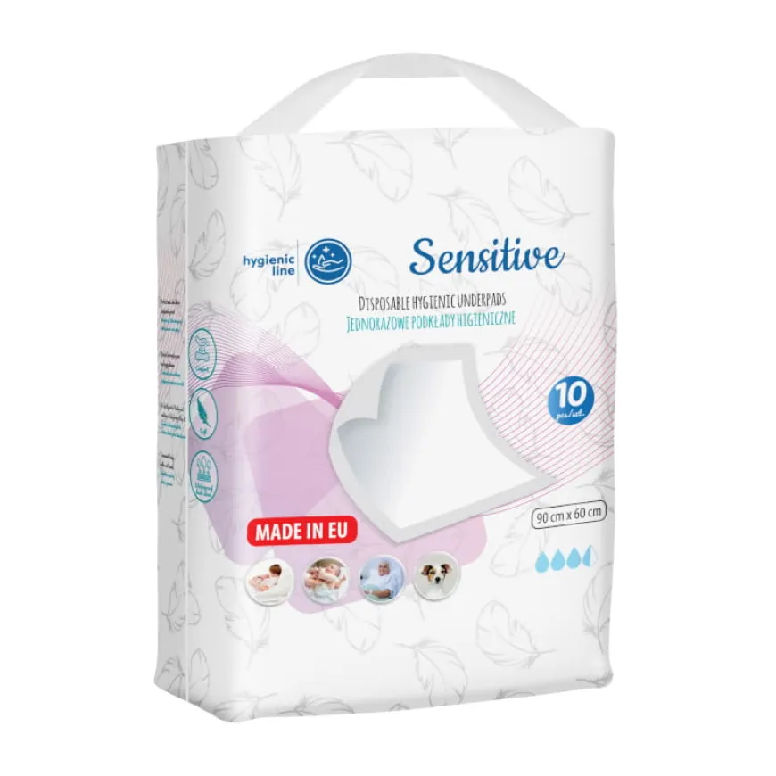 Podkłady higieniczne Sensitive 90x60 10 szt. - Akuku