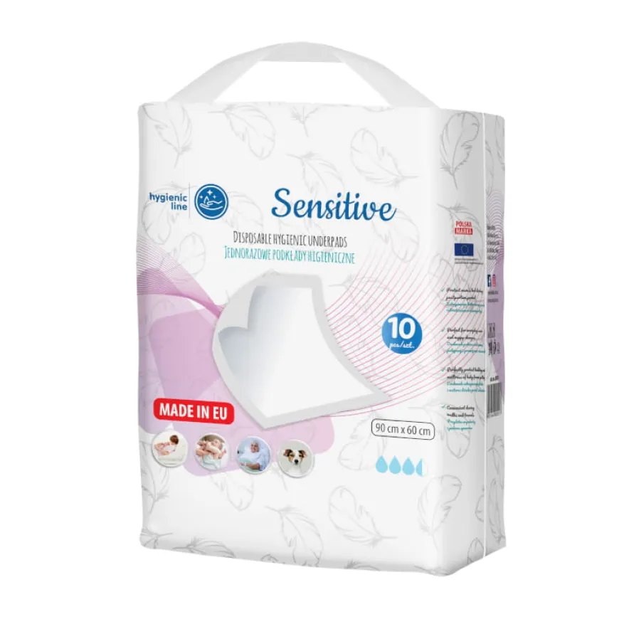 Podkłady higieniczne Sensitive 90x60 10 szt. - Akuku