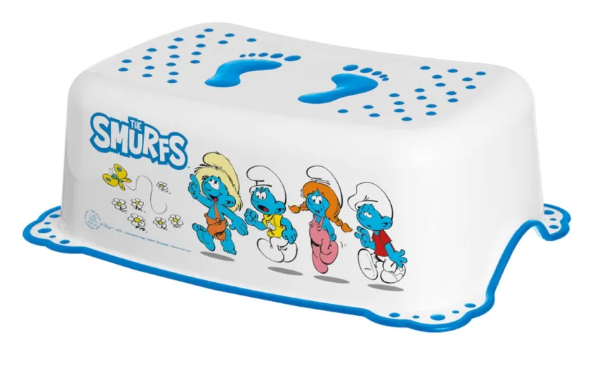 Podnóżek 2K dla dzieci Smerfy - biały z niebieskim od Maltex