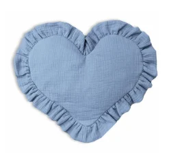 Poduszka muślinowa dla niemowląt Serduszko Jeans | Dolce Sonno