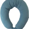 Poduszka pozycjonująca dla kobiet w ciąży i do karmienia, Rogal - MOON MUSLIN, 240cm |  zieleń - BabyMatex  TB0076_34
