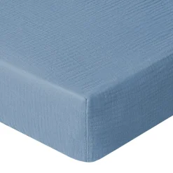Prześcieradło muślinowe z gumką 60X120 Jeans | Dolce Sonno