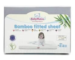 Prześcieradło 60x120 BAMBOO z gumką - kolory