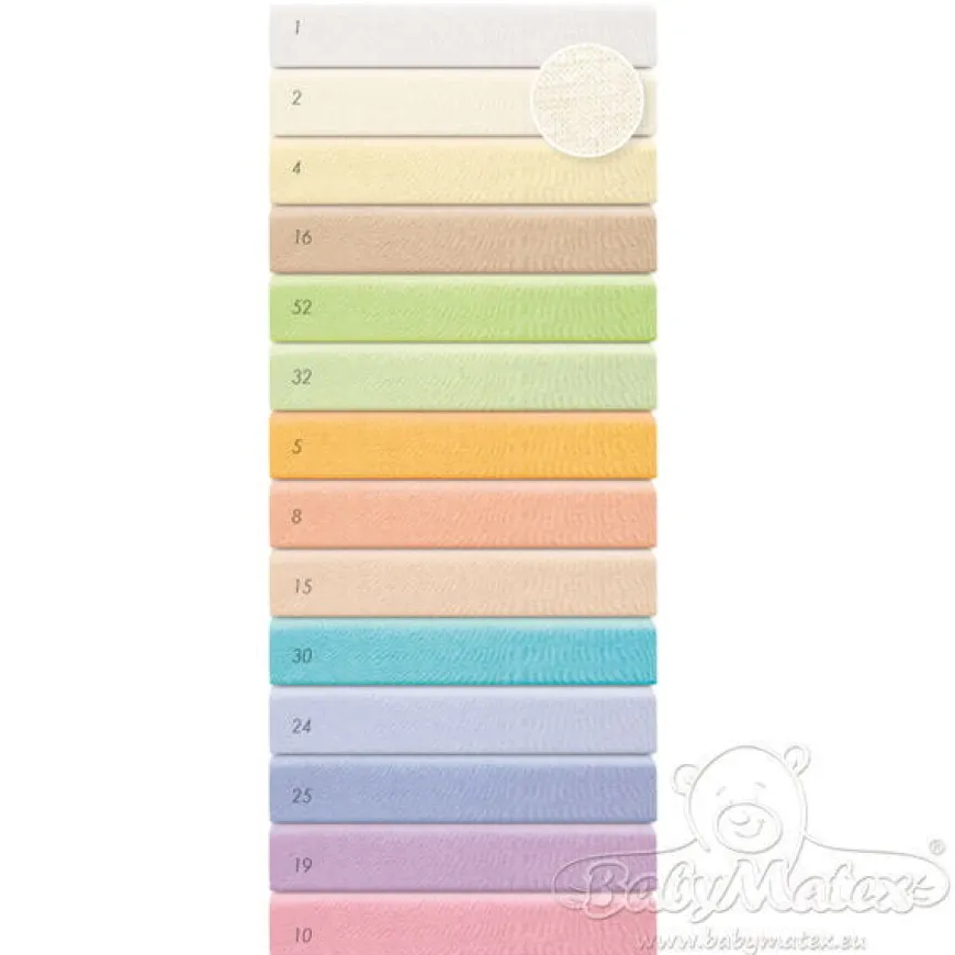Prześcieradło 70x140 jersey z gumką - kolory | Babymatex TB0028
