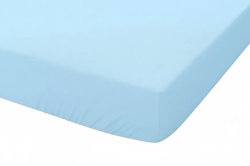 Prześcieradło z gumką Jersey 60x120 Niebieskie 100% Bawełna Premium – Dolce Sonno