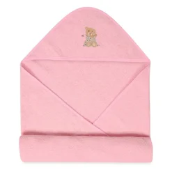 Różowe okrycie kąpielowe frotte 100x100 | Maxi - BabyMatex