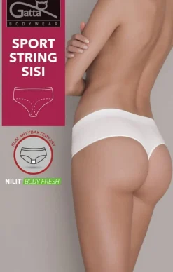 Stringi o obniżonej lini bioder, Stringi Sport Sisi - czarne | Gatta