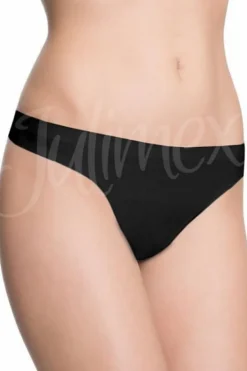 Stringi o obniżonej linii bioder, czarne | Panty - Julimex