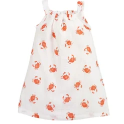 Sukienka muślinowa ecru w kraby - Muslin Crabs | Pinokio