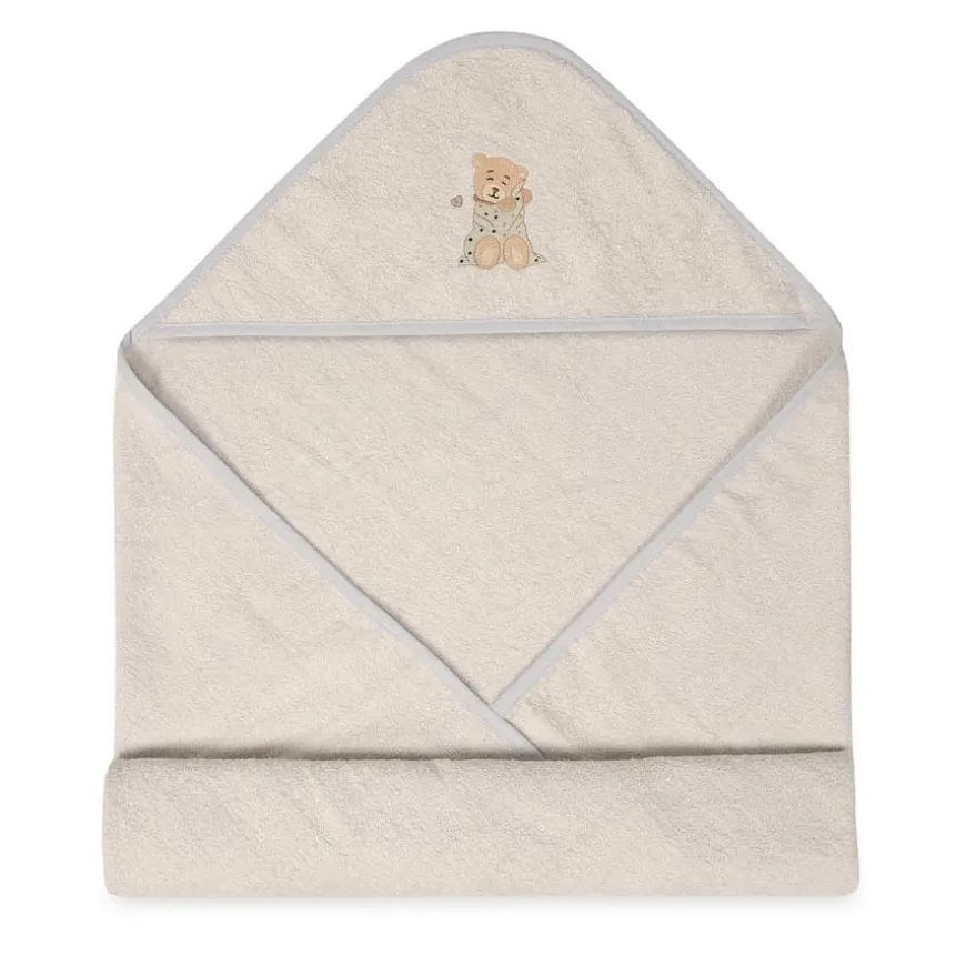 Szare okrycie kąpielowe frotte 100x100 | Maxi - BabyMatex