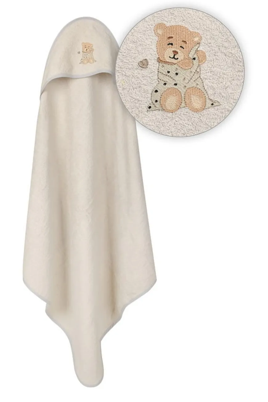 Szare okrycie kąpielowe frotte 100x100 | Maxi - BabyMatex