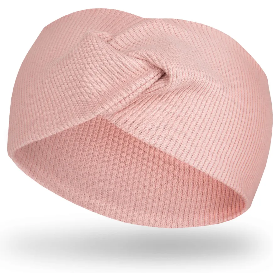 Szeroka opaska przeplatana dla dzieci i niemowląt Kalinka/Blush - Dolce Sonno