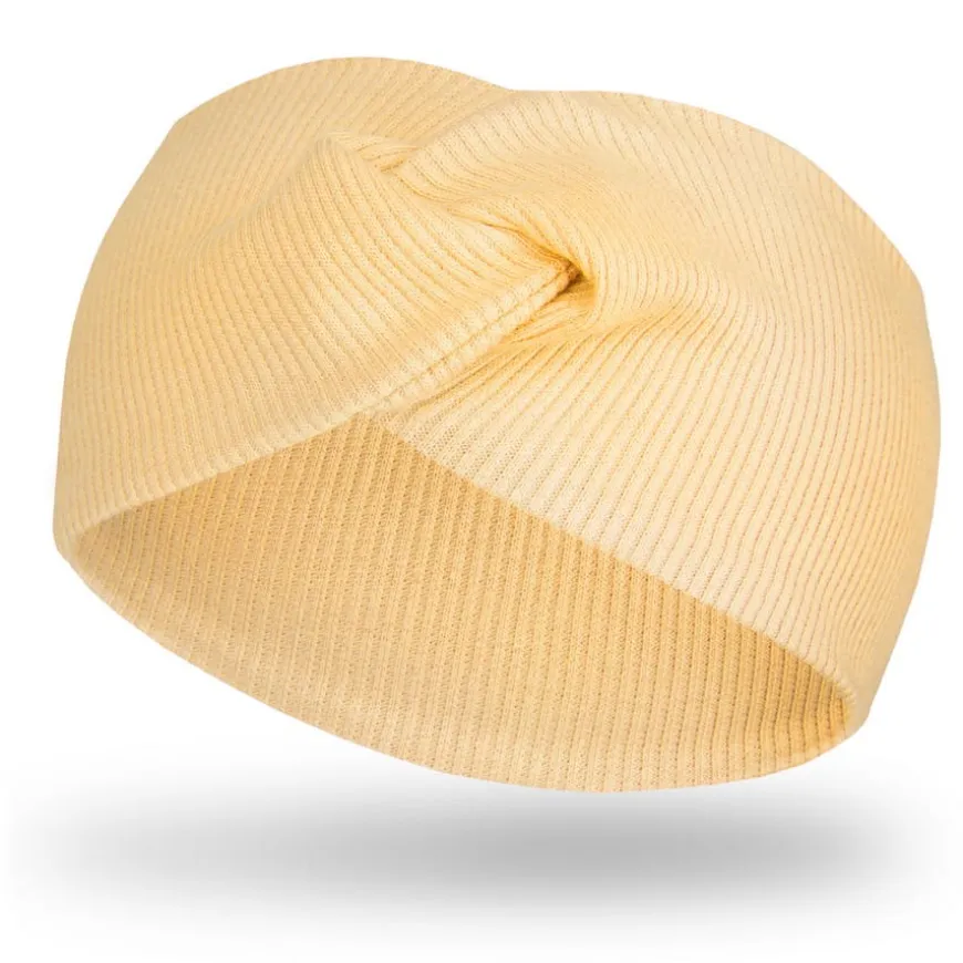 Szeroka opaska przeplatana dla dzieci i niemowląt Kalinka/Yellow- Dolce Sonno