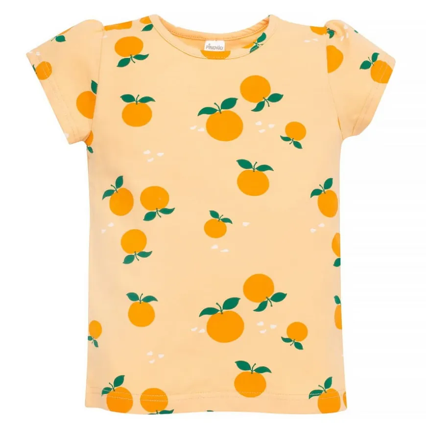 T-shirt dziewczęcy Orange - Fruit & Sun Pinokio