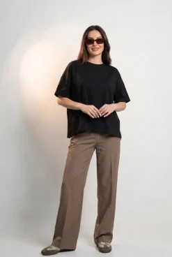 T-SHIRT OPHELIA BOXY-FIT Midnight Black -  Wualaa Women