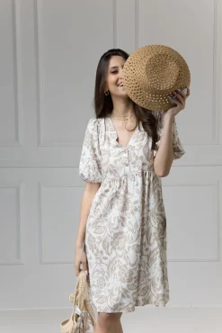 WUALAA Women - Apaszka Rustic Symphony Latte/White